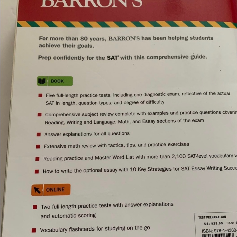 Barron’s Premium SAT Book - Picture 2 of 2